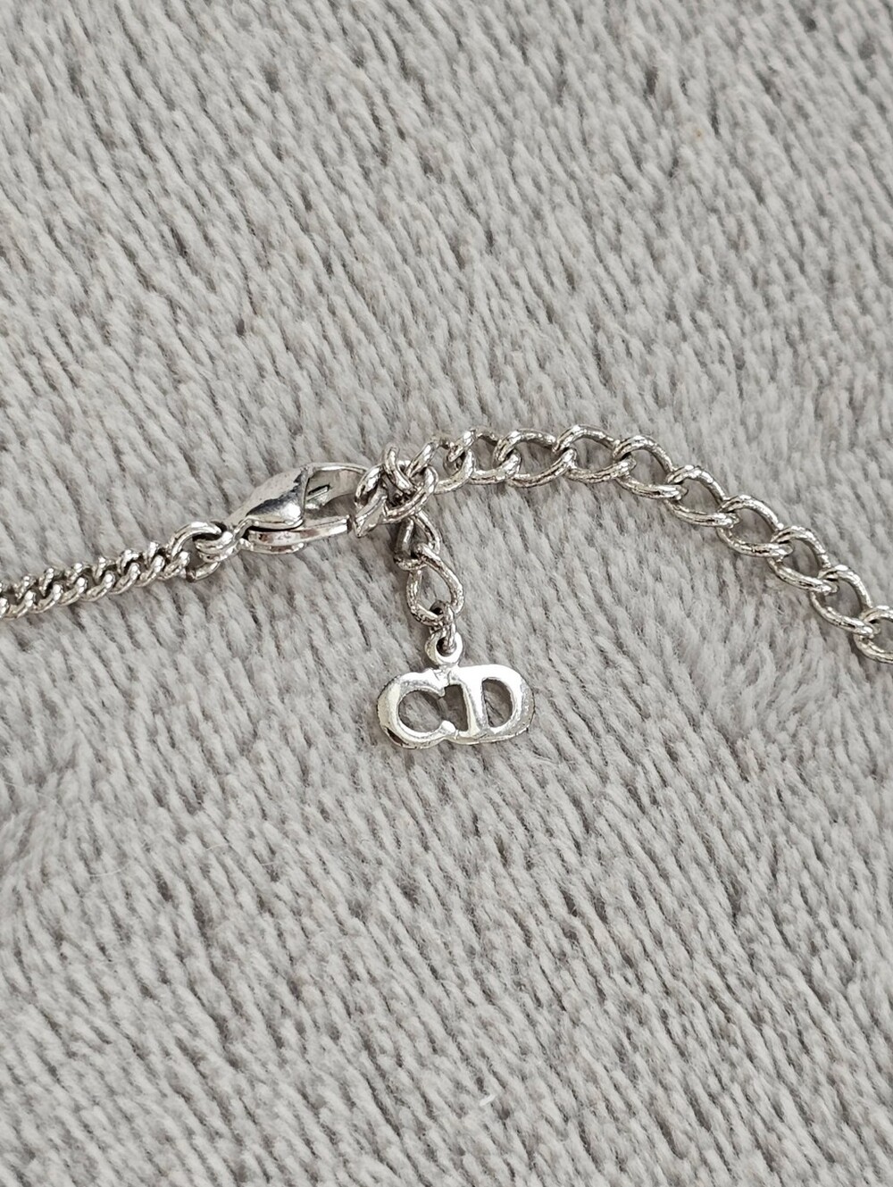 Dior Silver Letter Charm Necklace - DIOR Pendant - Picture 9 of 10